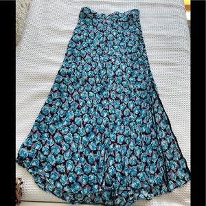 Zara Floral Skirt with slit and buttons